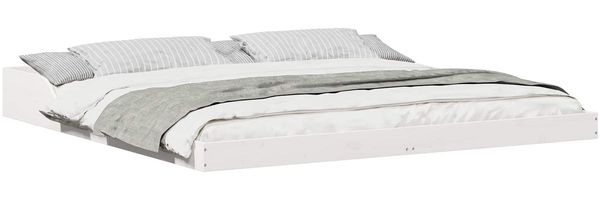 vidaXL Bettrahmen Weiß 180 x 200 cm Massives Kiefernholz 873305 Bild 2