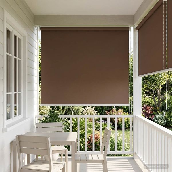 vidaXL Außen-Rollos mit UV-Schutz Taupe 85 x 140 cm (B x H) Polyester 42041189