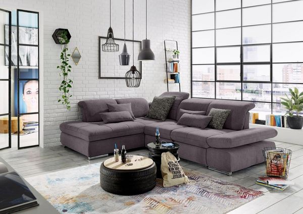 set one by Musterring Ecksofa SO 4100 mit komfortablen Federkern und Kopfteilverstellung, wahlweise mit Bettfunktion und Sitztiefenverstellung, L-Form