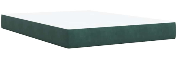 vidaXL Boxspringbett mit Matratze Dunkelgrün 160x200 cm Samt 3294685 Bild 9