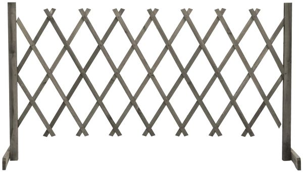 vidaXL Garten-Rankzaun Grau 150x80 cm Massivholz Tanne 314827