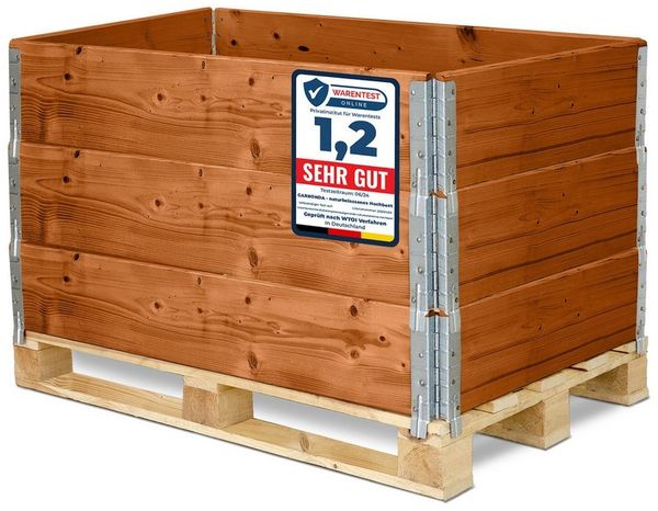 Garronda Auflagenbox Holzaufsatzrahmen für Palette Holzkiste (ohne Palette) GD-0096 (3 St)