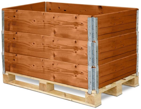 Garronda Auflagenbox Holzaufsatzrahmen für Palette Holzkiste (ohne Palette) GD-0096 (3 St)