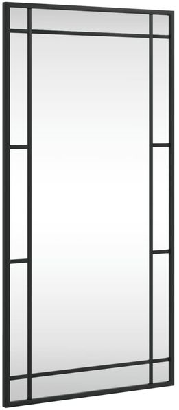 Wandspiegel, Badspiegel Schwarz 40x80 cm Rechteckig Eisen de7052
