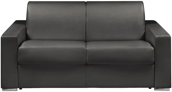 Vente-unique - CALITO Sofa Kunstleder Schwarz - B 223 cm94 cm x H 99 cm x L 174 cm