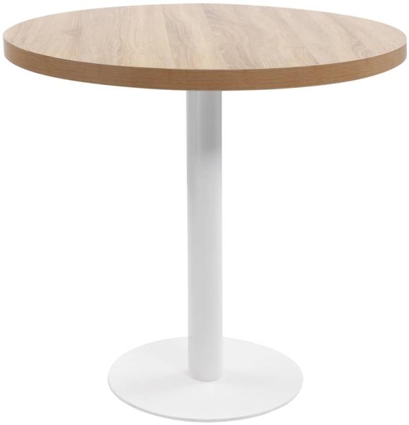 vidaXL Bistrotisch Hellbraun 80 cm MDF 286423