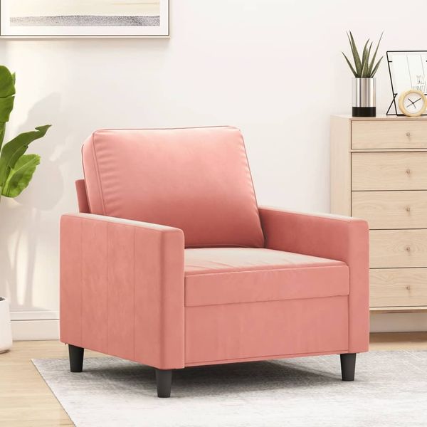 vidaXL Sessel Rosa 60 cm Samt 348728
