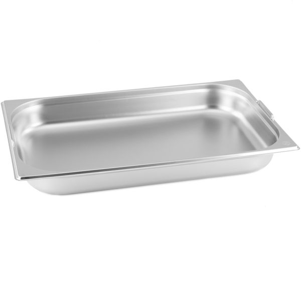 GN Behälter Gastronorm 1/1 65 mm mit Fallgriffe aus Edelstahl GVK ECO