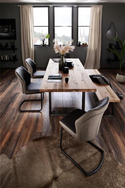 Esstisch >CASTELLO< in Zerreiche aus Echtholz massiv - 220x76x100cm (BxHxT)