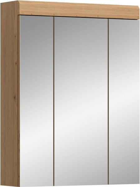 INOSIGN Badezimmerspiegelschrank Siena, Breite 60cm, 3 Spiegeltüren, 9 Fächer, 6 Einlegeböden in verschiedenen Farben erhältlich, Badmöbel, Spiegel, Badschrank, Bad