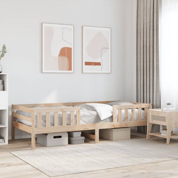 vidaXL Massivholzbett ohne Matratze 90x190 cm Kiefernholz 846979