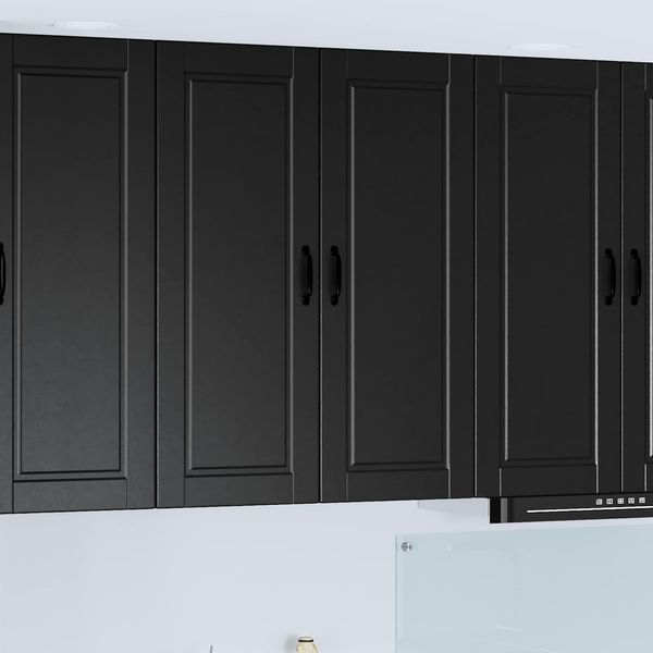 vidaXL Wandschrank PORTO Schwarz 80 x 31 x 100 cm Holzwerkstoff 885496
