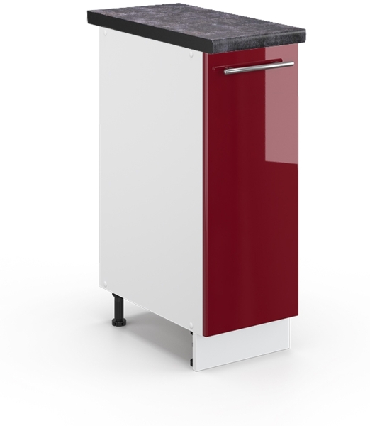 Apothekerschrank Fame-Line Bordeaux Hochglanz 30 cm , AP Anthrazit Vicco