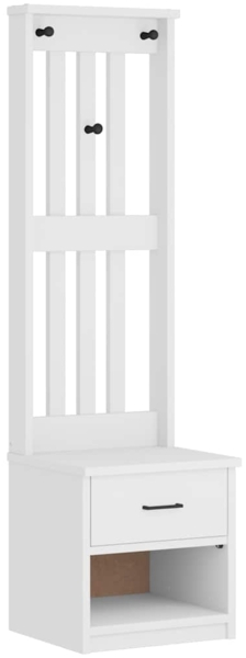 vidaXL Garderobenständer SANDNES Weiß 45x40x159,5 cm Massivholz Kiefer 4010483