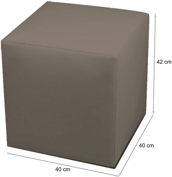 Dmora Pouf Accumoli, Mehrzwecksessel, Sitzsack, Hockerhocker, Made in Italy, 40x40 h42 cm, Taube Bild 3