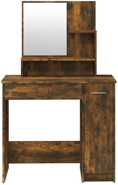 Schminktisch-Set, Kosmetiktisch Räuchereiche 86,5 x 35 x 136 cm Bild 6