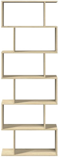 vidaXL Raumteiler-Bücherregal 6 Etagen Sonoma-Eiche 70x24x193 cm 858086 Bild 5