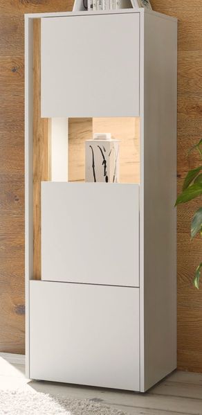 Aktenschrank Center in weiß und Eiche Wotan 50 x 158 cm