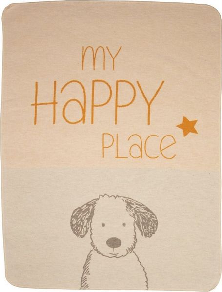 DAVID FUSSENEGGER Tierdecke Hundedecke 'my happy place' 70 x 90 cm