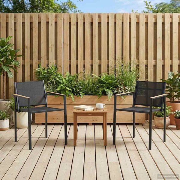 vidaXL Gartenstühle 2 pcs Schwarz und Anthrazit 53,5 x 59 x 77 cm 42025099
