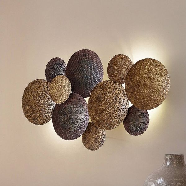 Lindby Wandleuchte Soraya, Metall, Gold / Messing IP20, 2 x 15 W LED