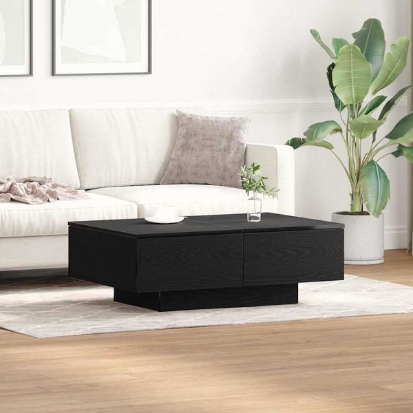 vidaXL Couchtisch Schwarz Eichen-Optik 90 x 60 x 31 cm Holzwerkstoff 862634