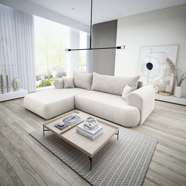 Luxusbetten24 Schlafsofa Designer Sofa Baron L, mit Schlaffunktion und Stauraum