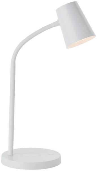BRILLIANT Illa LED Tischleuchte Induktionsladeschale weiß | 1x LED integriert, 5.5W LED integriert, (Lichtstrom: 780lm, Lichtfarbe: 3000K)