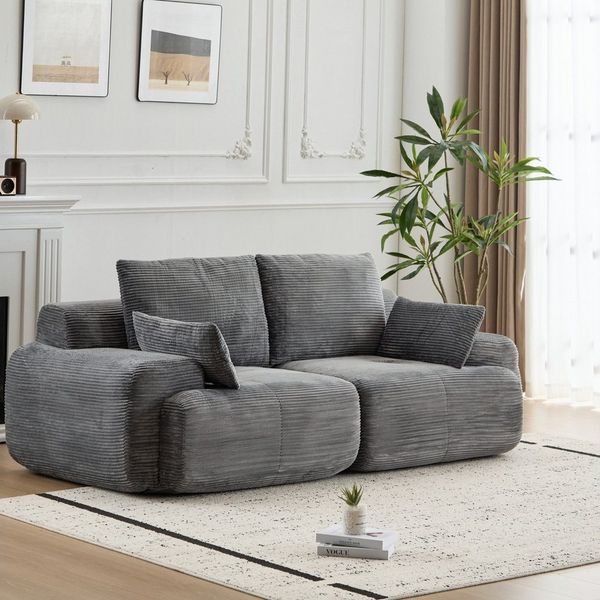 Leawin Sofa 2-Sitzer Sofa für Wohnzimmer, modulare Gestaltung & Komfort, Hochwertiger Cordstoff für weichen, langlebigen Komfort
