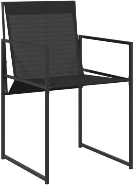 Garten Essgruppe 5-TLG. Set Tisch 4 Stühle Schwarz Textilene Bild 4