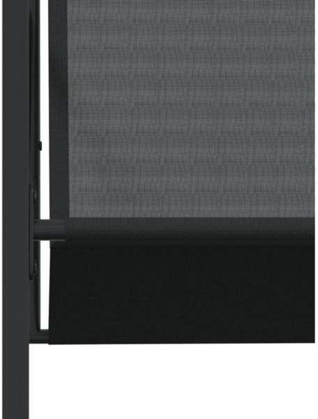 Garten Essgruppe 5-TLG. Set Tisch 4 Stühle Schwarz Textilene Bild 5