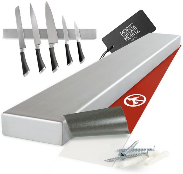 Moritz & Moritz Messermagnetleiste, Edelstahl, 2,5 x 42,5 x 5,5 cm