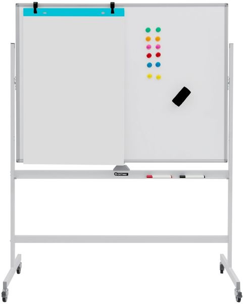 Magnetisches doppelseitiges Whiteboard mit Rädern für das Klassenzimmer im Büro und zu Hause
