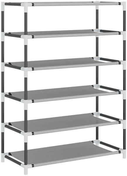 vidaXL Schuhschrank Grau 60x28x90 cm Stoff 337262 Bild 6