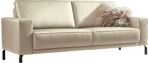 Home affaire 2-Sitzer Apiro bequem, eleganter Metallfuß, bodenfrei. Breite 158cm, auch mit motorischem Sitzvorzug, Dickleder, Federkern
