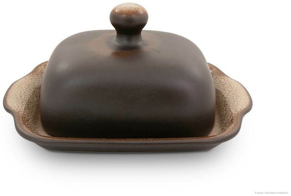 Bunzlauer Keramik Butterdose Bunzlauer Keramik Butterdose eckig für 250g (1Stück Butter) Dek ZACIEK, Keramik