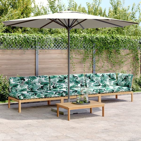 vidaXL 4-tlg. Garten-Sofagarnitur aus Paletten mit Kissen Akazienholz 3209330