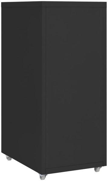 vidaXL Aktenschrank mit Rollen Schwarz 28 x 41 x 69 cm Metall [335914] Bild 4