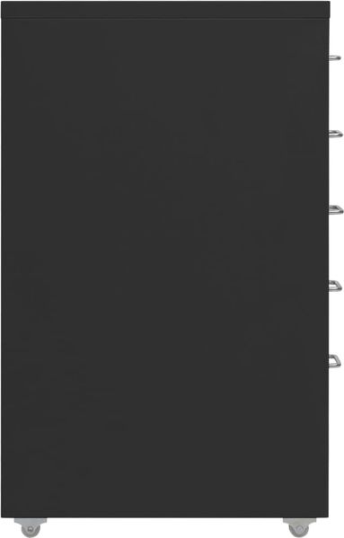 vidaXL Aktenschrank mit Rollen Schwarz 28 x 41 x 69 cm Metall [335914] Bild 3