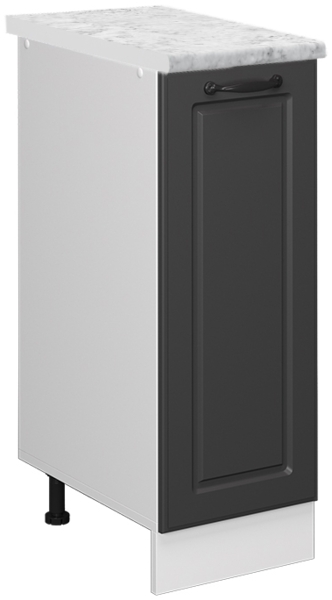 Apothekerschrank R-Line Anthrazit Landhaus 30 cm AP Marmor Vicco