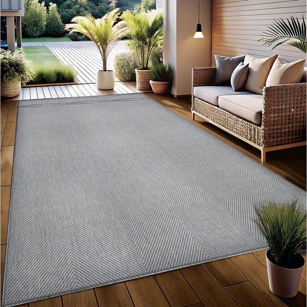 OTTO home Teppich Anna, auch als Läufer erhältlich, rechteckig, Höhe: 3 mm, In- und Outdoor geeignet, Sisal-Optik, Wetterfest & UV-beständig