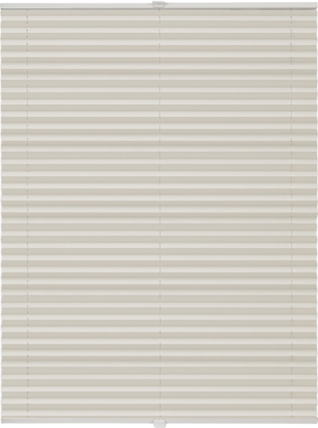 ondeco Plissee nach Maß für alle Fenster innen Montage in Glasleiste mit Spannschuh Sonnenschutz Rollo Sichtschutz Blickdicht - Vanille - B): 101-110 cm, H): 40-100 cm