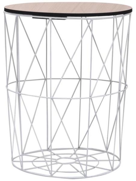 vidaXL Couchtisch Weiß Ø 47 cm
