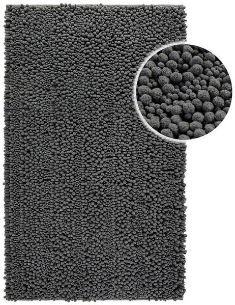 Wecon home Basics Badematte Benno, Höhe 22 mm, Polyester, rechteckig, waschbar, rutschfest, sehr weich, strapazierfähig, Chenille, robust