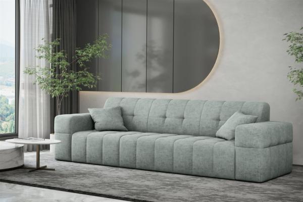 Sofa Designersofa NANCY 3-Sitzer in Stoff Perfekt Harmony Eisblau