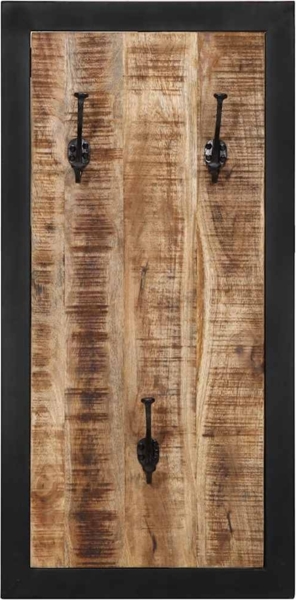 vidaXL Garderobe 40x2x80 cm Raues Massivholz Mango 4015939