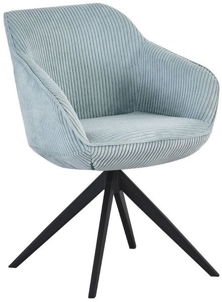 B&D home Polsterstuhl ARVIT (1 St), modern, drehbares Metallgestell, Cord, mit Armlehnen