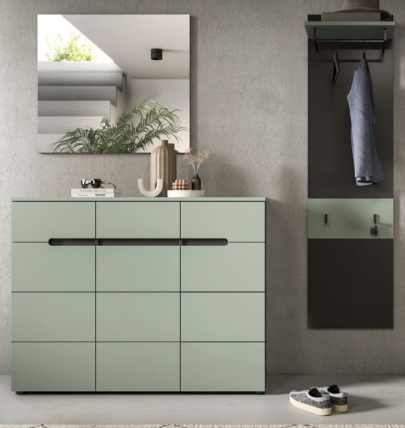 Garderobe Set 3-tlg. Cooper in salbei und grau 180 cm