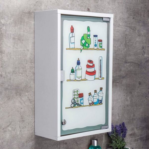 HI Medizinschrank 30 x 15 x 50 cm Edelstahl 423971