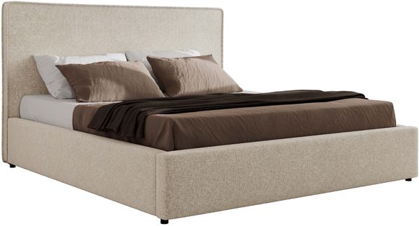 CORIVO CLASSIC Polsterbett mit Bettkasten & Stauraum, Doppelbett, inkl. Lattenrost, Metall-Hebeautomat mit Gasdruckfedern - Creme Strukture Bild 6